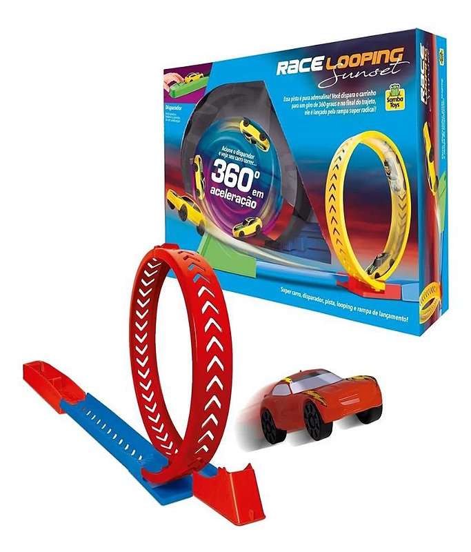 Pista Lançador Brinquedo Infantil Dinossauro Race Looping