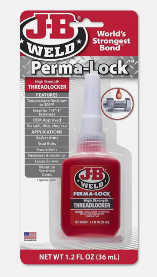 Perma Lock Roulette J-B Weld Perma-lock High Strenght Red 36ml Trava Roscas de Alta Resist ...