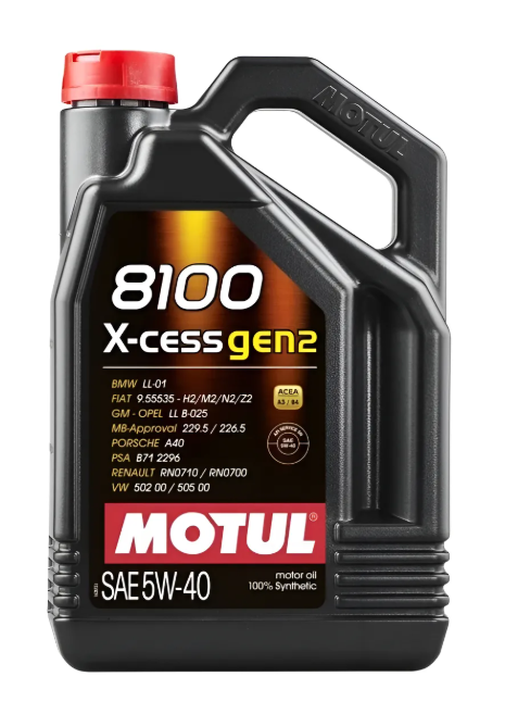 Óleo de Motor MOTUL 8100 X-Cess gen2 5W40 Galão 4 L BMW MB Porsche