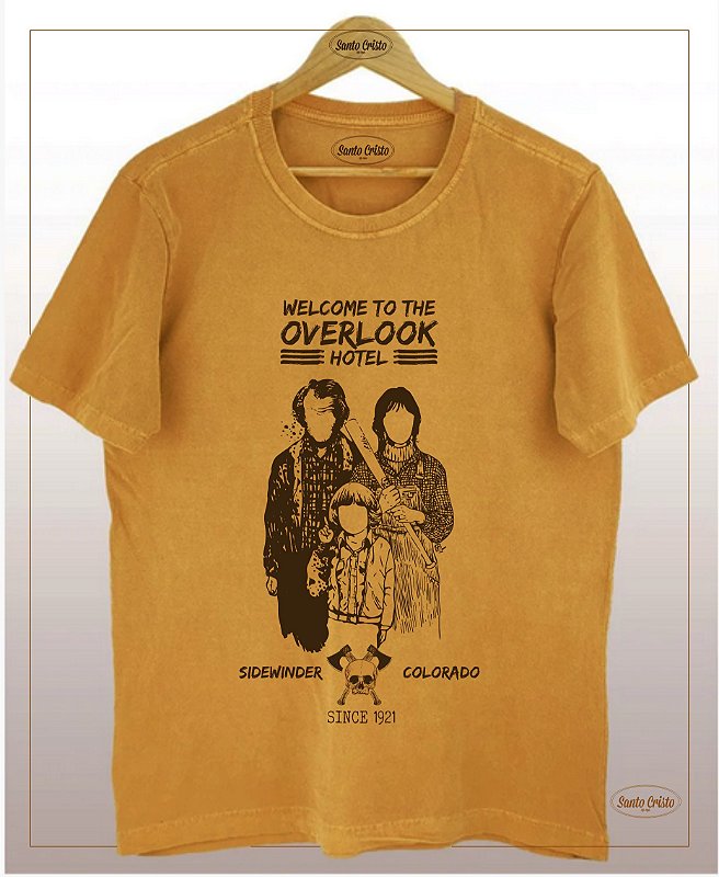 Camiseta -  O iluminado - Overlook Hotel - Whisky – Algodão - Estonada - Camiseta Santo Cristo