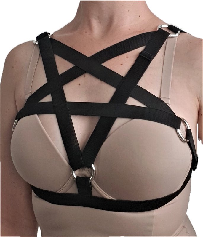 harness bra pentagrama gotico rock - Loja online de acessórios fetichista e  vestuário