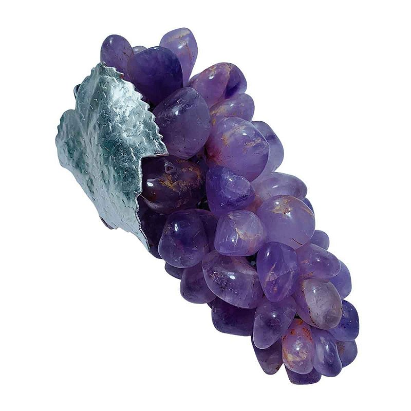 Cacho de uva em pedra Ametista