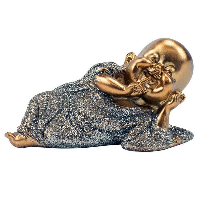 Buda deitado com gliter não falo