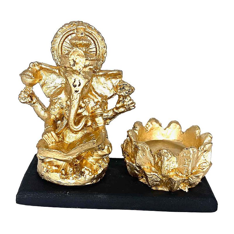 Incensário Ganesha e Flor de Lotus