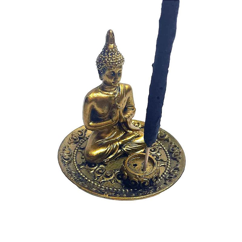 Incensário dourado Buda Hindu 3