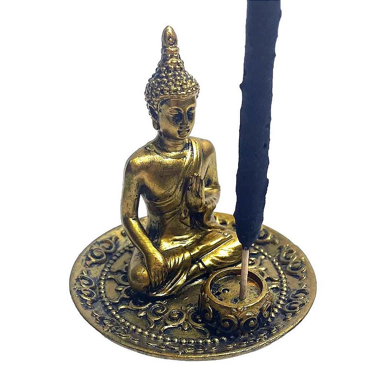 Incensário dourado Buda Hindu
