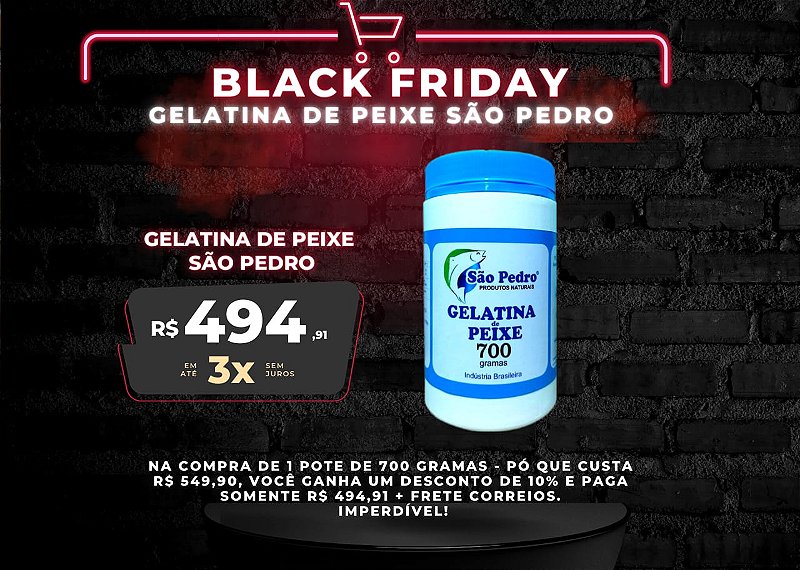 GELATINA DE PEIXE SÃO PEDRO 700g PÓ