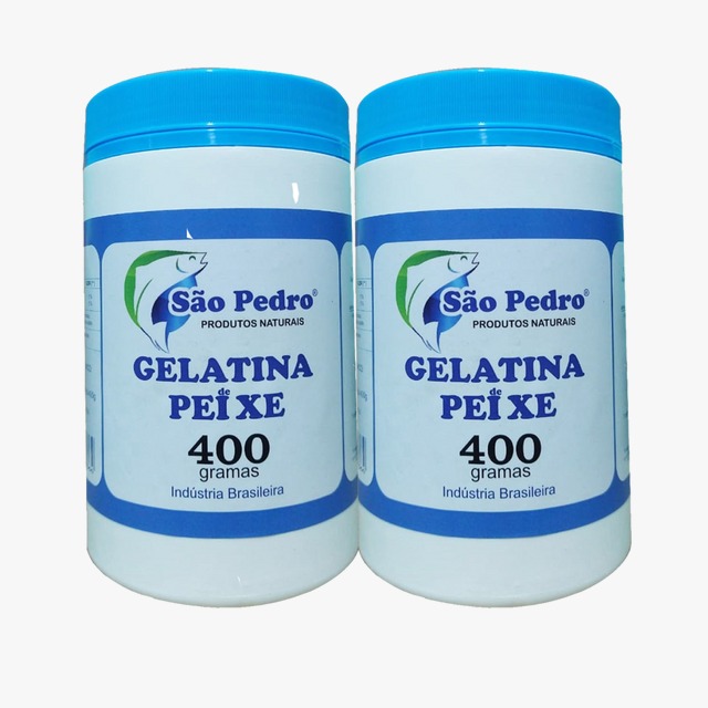 Kit 2 Gelatinas de Peixe Pó 400 gramas