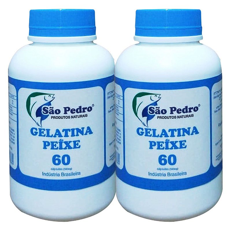 KIT - 2 GELATINAS DE PEIXE SÃO PEDRO 60 CAPS (500mg) PROMOÇÃO