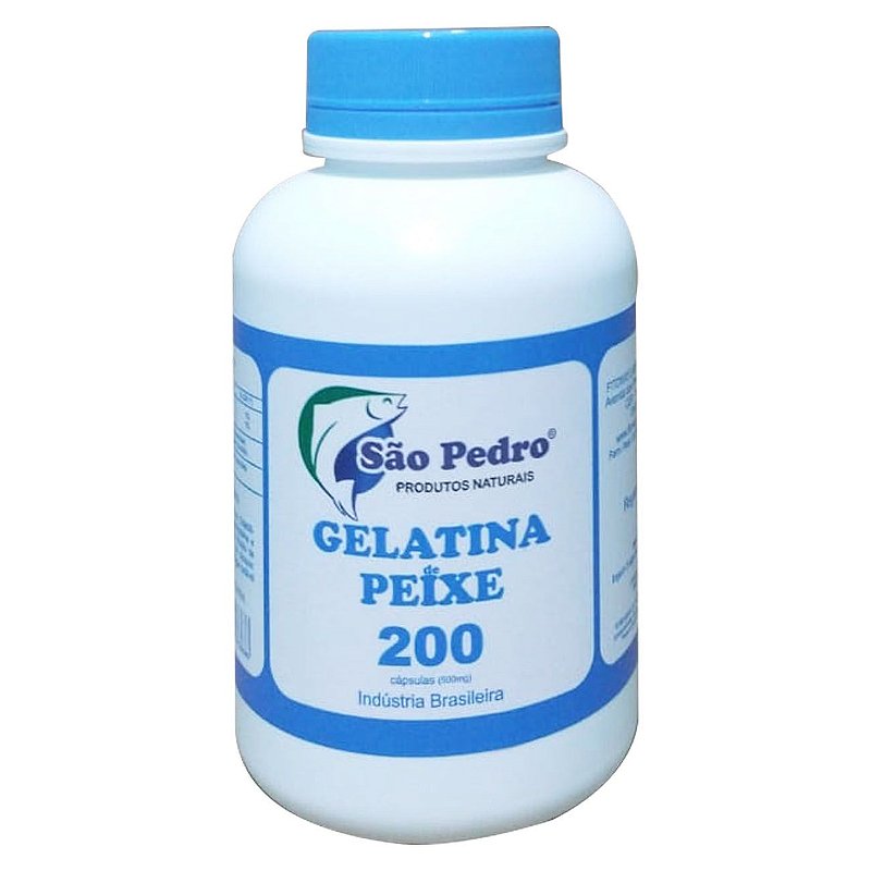 GELATINA DE PEIXE SÃO PEDRO 200 CÁPSULAS (500mg)