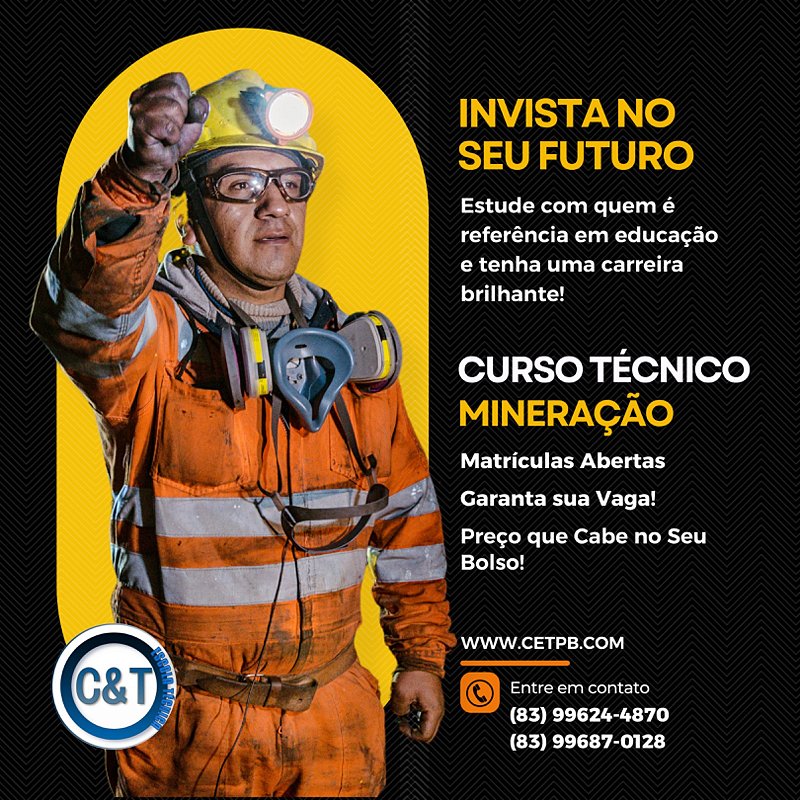 CURSO TÉCNICO DE MINERAÇÃO - INTENSIVO - C&T CIÊNCIA E TECNOLOGIA