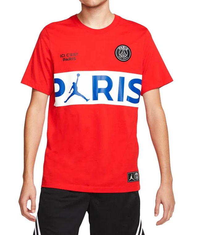 camisa psg jordan vermelha