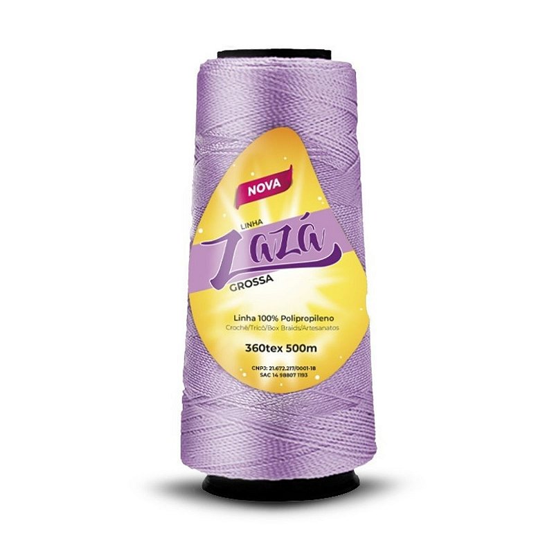 ましぽん　ろ材　20kg Linha Zazá Polipropileno 500m Cor - Lilás - Carmenn Barbantes e Fios