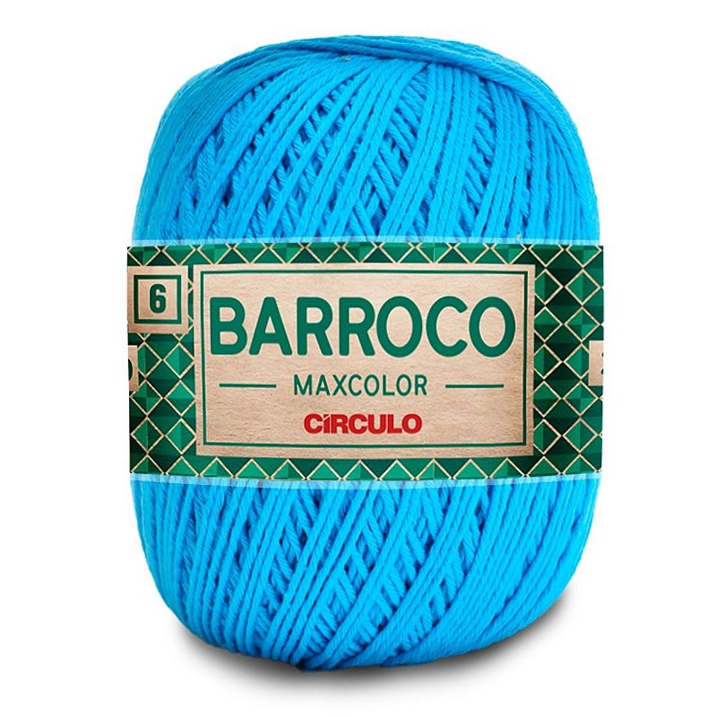 Barbante Barroco Maxcolor 400g Circulo N6 - Azul Turquesa 2194