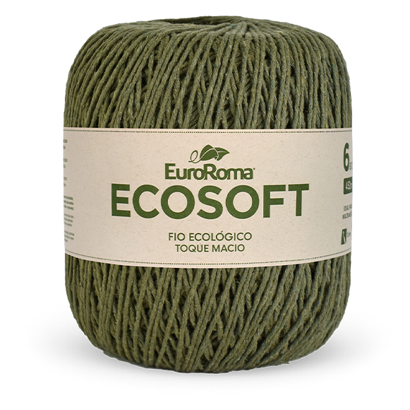 Barbante Ecosoft Euroroma N6 452m - Verde Militar - Carmenn