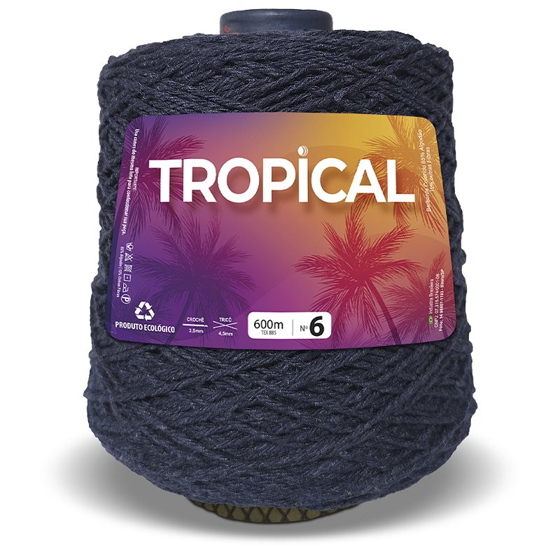 Barbante Tropical 600m Fio 6 - Cor Azul Marinho - Carmenn