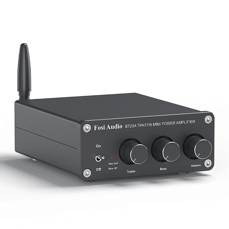 Amplificador de Caixa de Som Fosi BT20A Bluetooth 5.0 Stereo Class