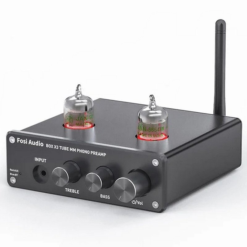 Pré Amplificador Phono Toca Disco Fosi Box X3 Valvulado Bluetooth