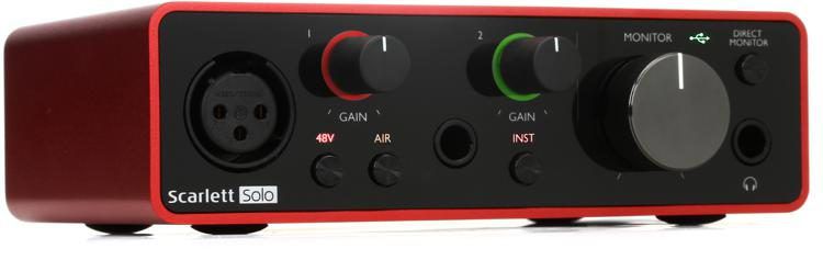 Interface de Áudio Focusrite Scarlett Solo 3º Geração - Prime In