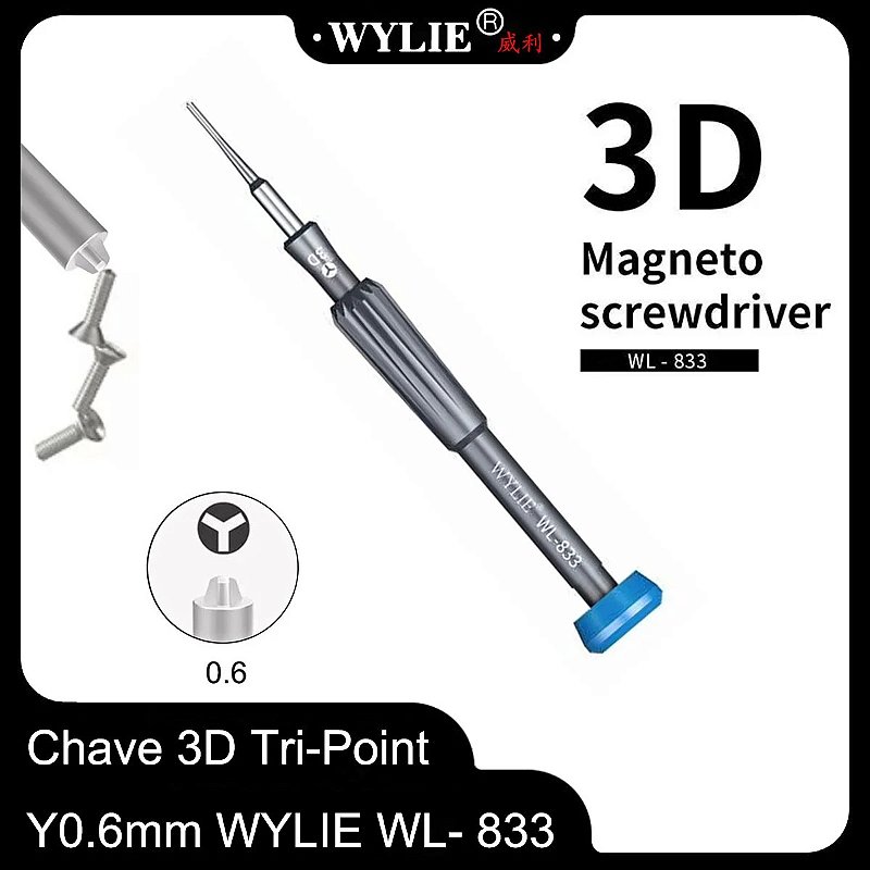 Chave 3D Tri-Point Y 0.6mm WYLIE WL833 - Beta Cabos Cell