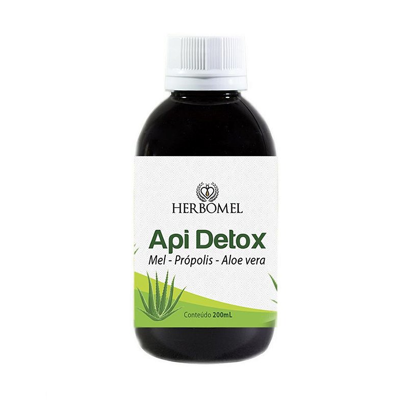 Api Detox HerboMel Natural 200mL [Mel com Própolis e Aloe Vera] - HerboMel  Natural - A Farmácia Viva da Natureza