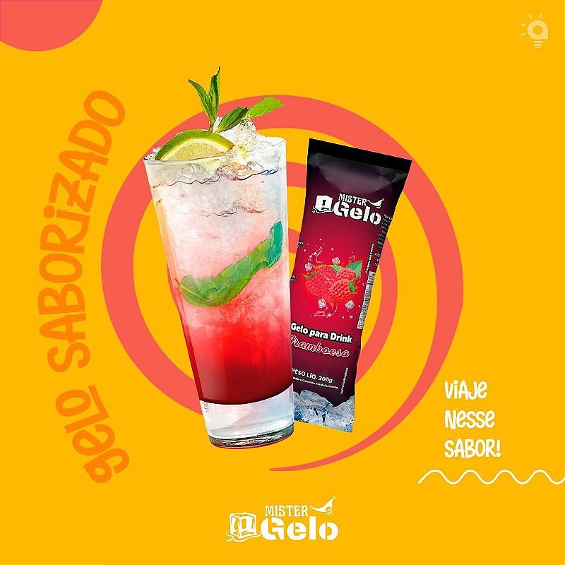 Gelo Saborizado Mister Gelo Sabor Água de Coco - 200 ml