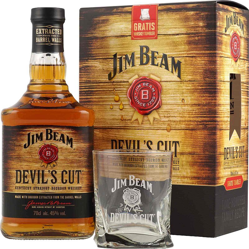 Whiskey Jim Beam Devil´s Cut 700 ml * Grátis Whiskey