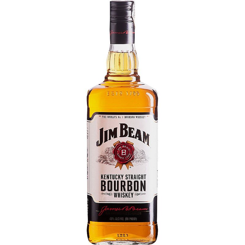 Whiskey Jim Beam White Bourbon - 1L - Bebidas BH Delivery - ZapVendas