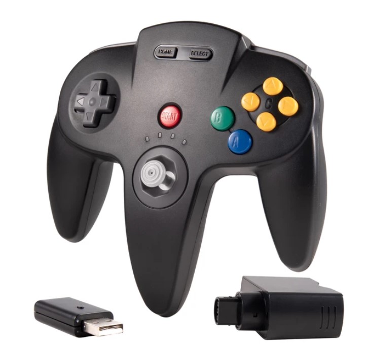 Controle Sem Fio 2.4GHz p/ N64, PC, Switch, Mac e Raspberry Pi