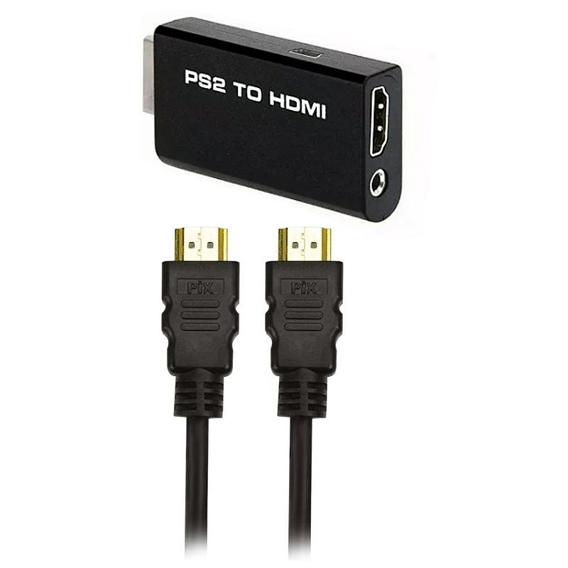 Conversor Adaptador Hdmi compatível com PS2 Cabo HDMI NyO Tech