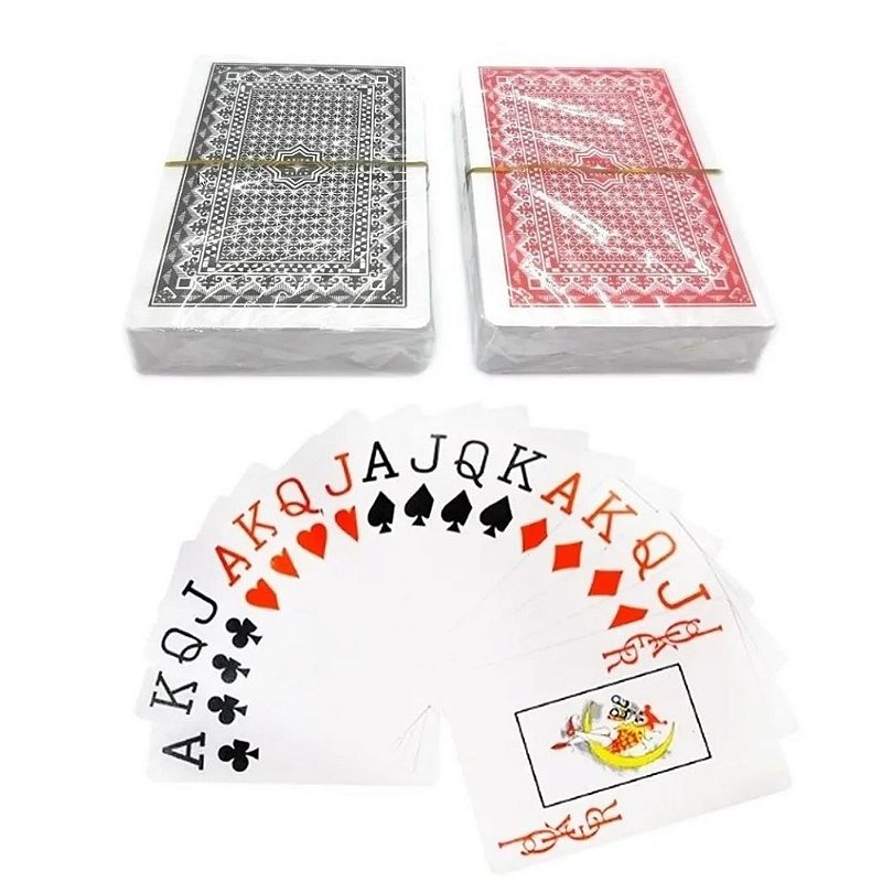 Baralho Jogos De Cartas 100% Plástico Com 108 Cartas - MBtech