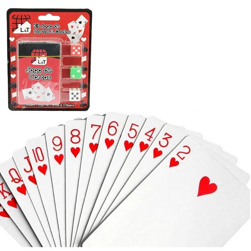 Kit Jogo de Cartas Baralho truco poker 100% Plástico - LT-20027 - mjs smart  imports - importados e nacionais