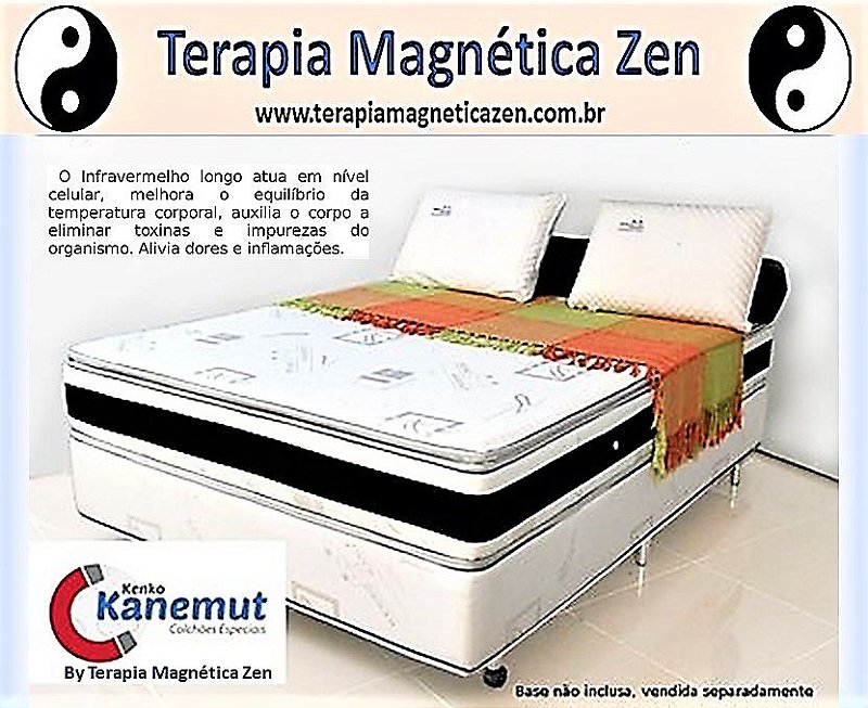 Colchão Terapêutico Kenko Kanemut Magnético e Infravermelho longo com  pillow top by Terapia Magnética Zen - Terapia Magnética Zen