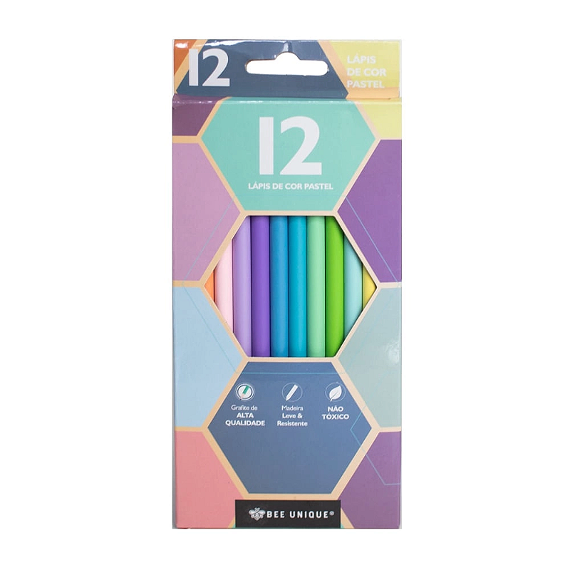 Lápis De Cor Tons Pastel Trend C 12 Cor Uso Artístico Macio