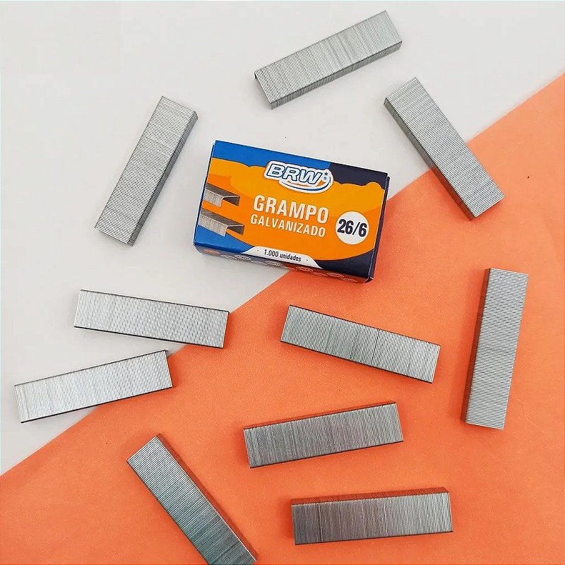 Grampo Para Grampeador 26/6 Galvanizado c/1000 grampos
