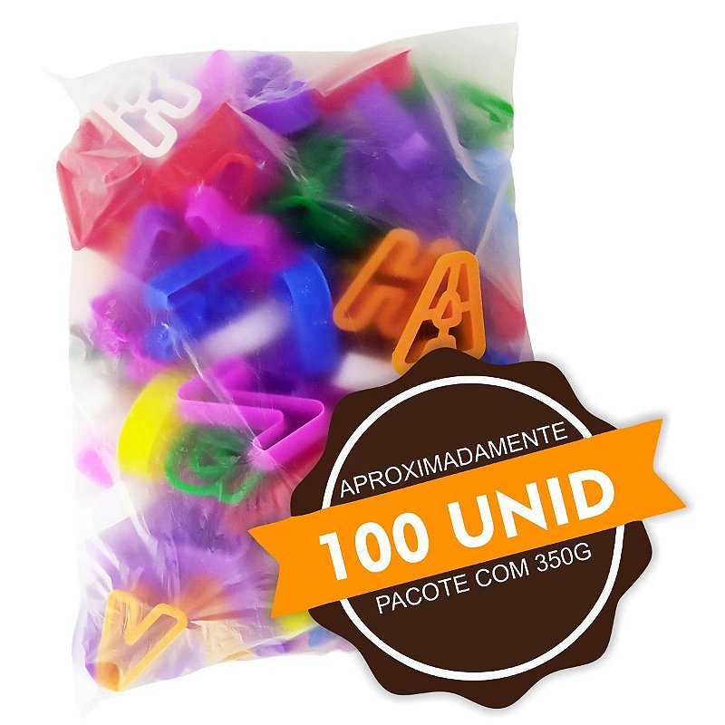 Cortadores De Massinha LETRAS / ALFABETO - Pacote c/350g