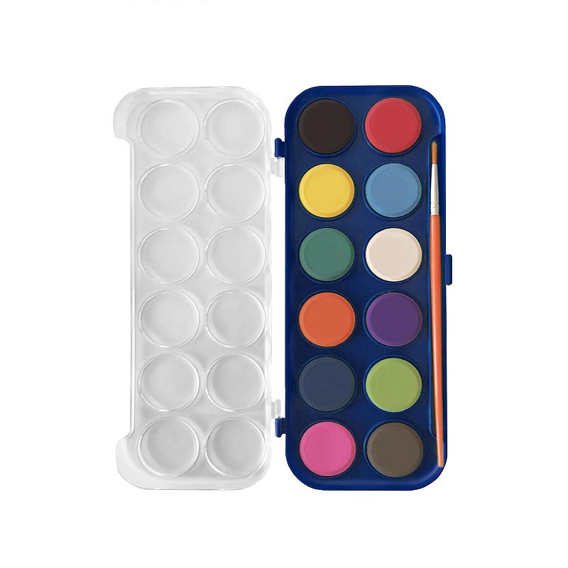 Aquarela 12 Cores + Pincel