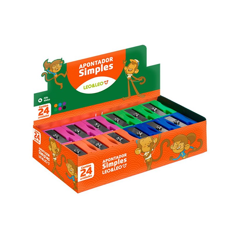 Apontador De Lapis Retangular - Atacado Cx C/ 24 Unid
