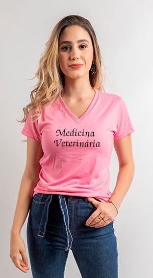 Camisa Medicina Veterinária Feminina - Veste CW: A Loja do estudante