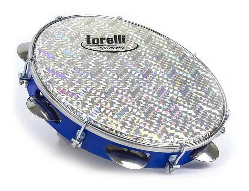 Pandeiro Torelli Tp308 Abs Azul Pele Holografica - IanniStore Pandeiro Torelli Tp308 Abs Azul Pele Holografica - IanniStore