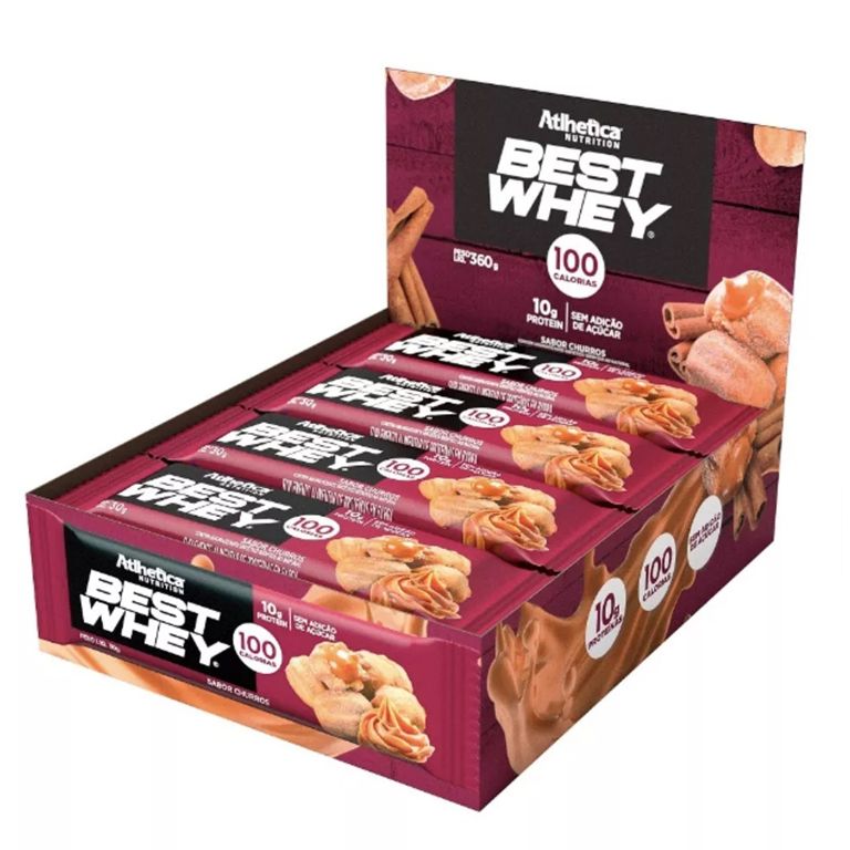 Barra de Proteína Best Whey Bar 30g - Caixa c/ 12 unids - Atlhetica