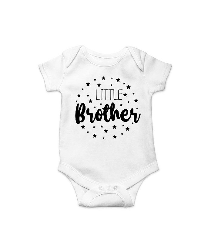 Body de Bebê Little Brother - Funny T-Shirts