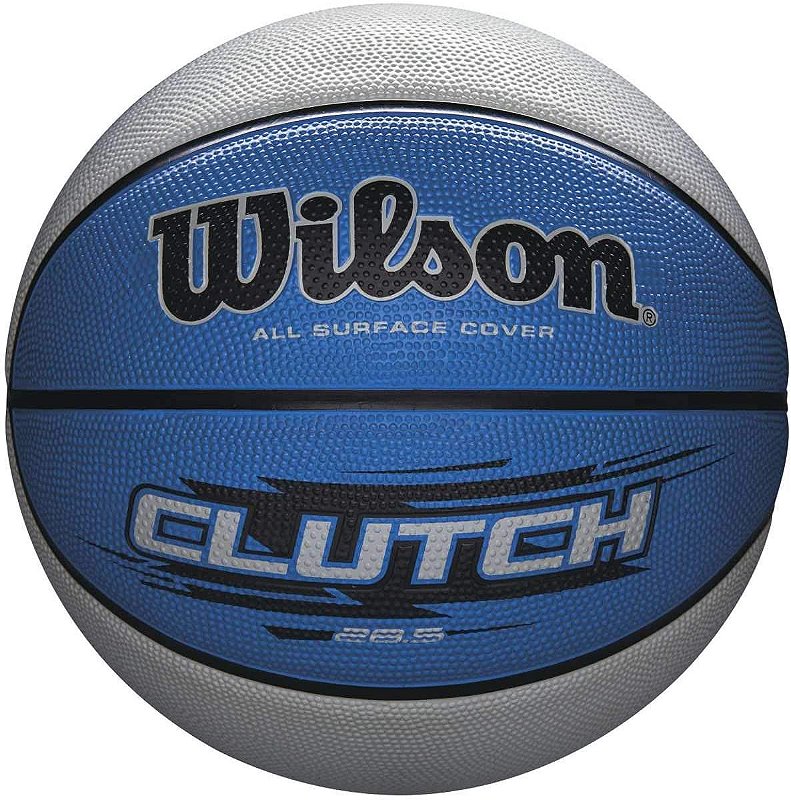 Bola de Basquete Clutch Basketball Cinza e Azul - Wilson