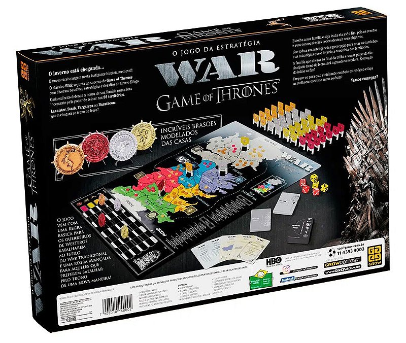 Kit Jogos War 1 e War 2 Grow Jogo de Tabuleiro De Estratégia em