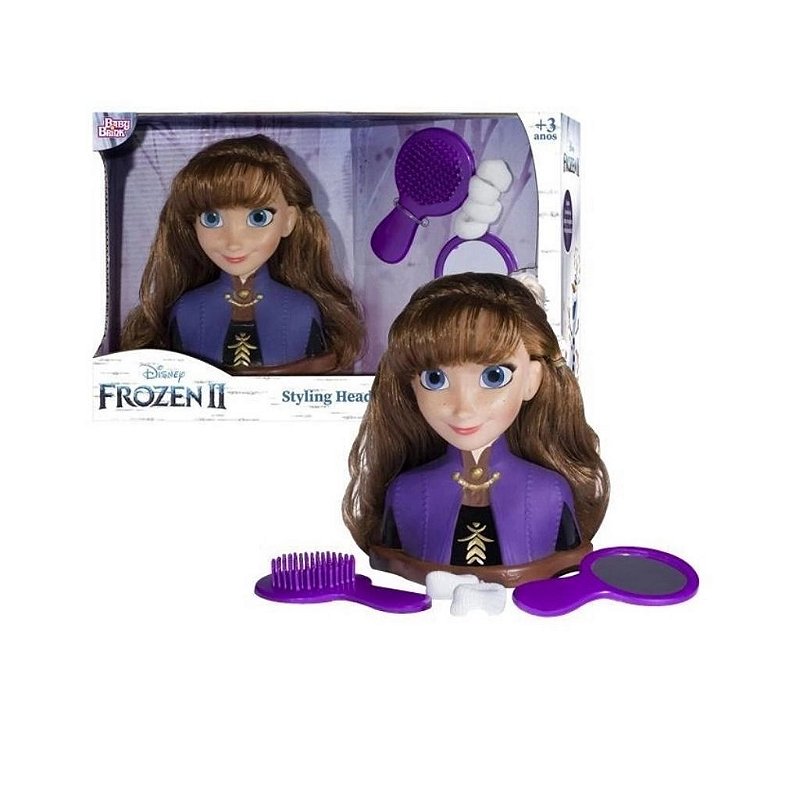Boneca Cabeça Busto Frozen 2 Anna Disney + Maquiagem em Promoção na  Americanas