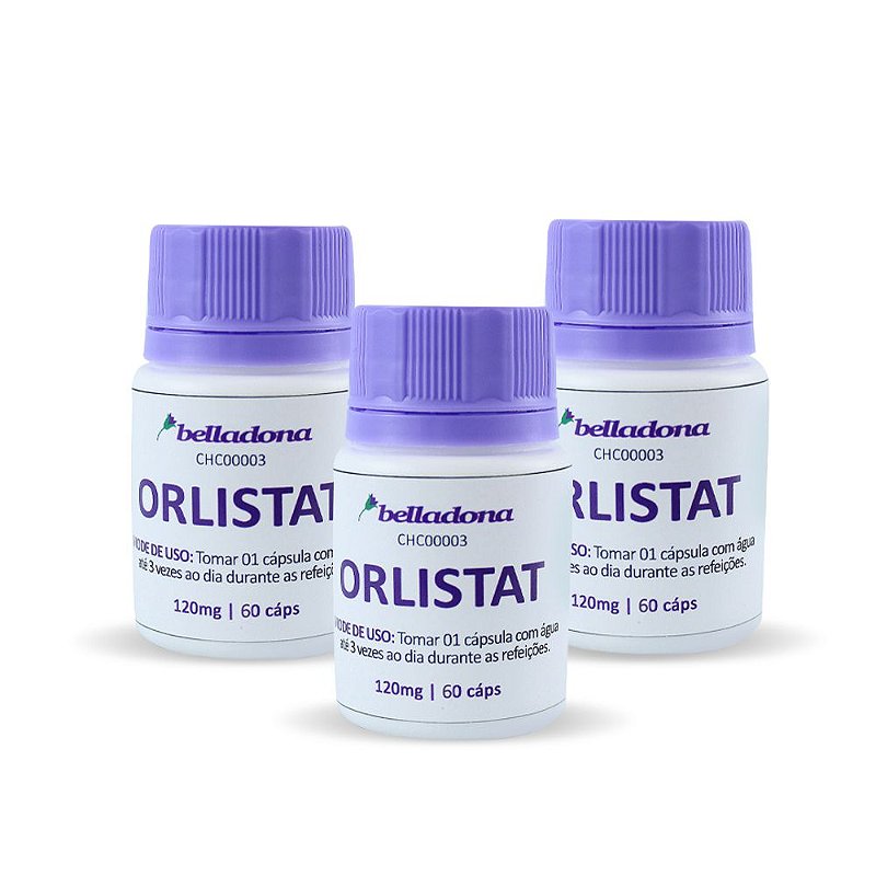 Kit com 3 Orlistat 120mg - Combate Absorção de Gordura no Intestino ...