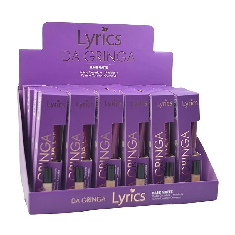 BOX BASE LIQUIDA DA GRINGA LYRICS HB102537 C/24 PÇS Bellíssima Makeup