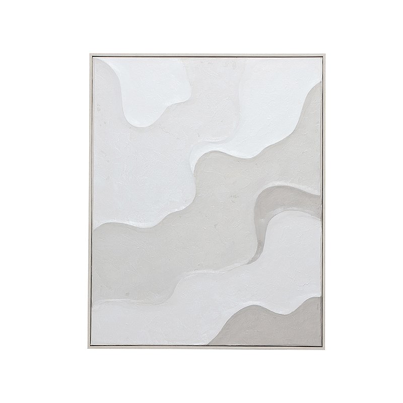 QUADRO EM CANVAS TEXTURIZADO CINZA MART 100X80CM - Raffaello