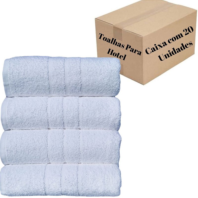 Kit: 20 Toalhas de Banho Hotel Brancas Dubai Costura Dupla - Toalhas de ...
