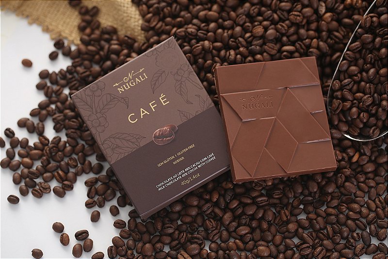 Tablete de Chocolate ao Leite com Caf Nugali Chocolates Loja Online